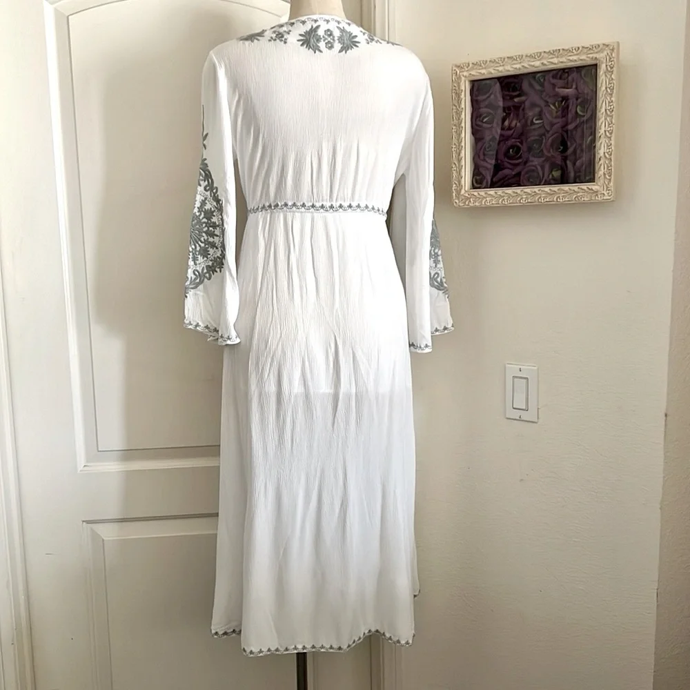 R. Vivimos / High~Low Embroidered Dress / Boho - Picture 7 of 16